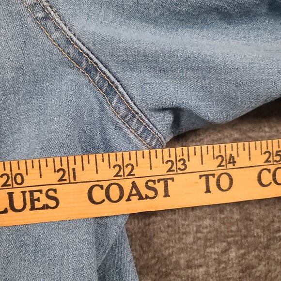 Simply Emma Women's Light Blue Jean Jacket Size 2X - Picture 13 of 14